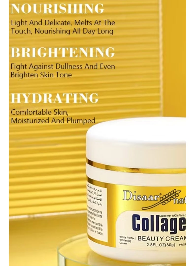 Disaar Natural Collagen Face Cream 80g – Firming, Whitening, Moisturizing & Anti-Aging Care - Image 2